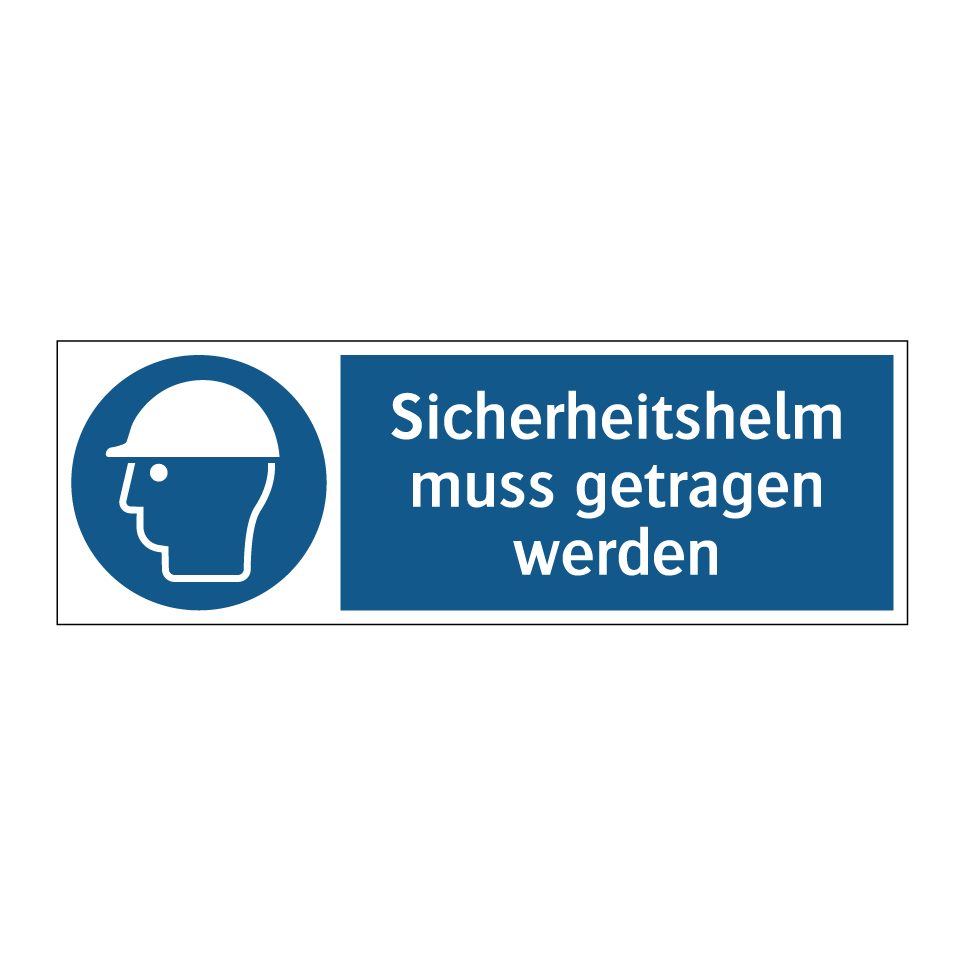 Sicherheitshelm muss getragen werden