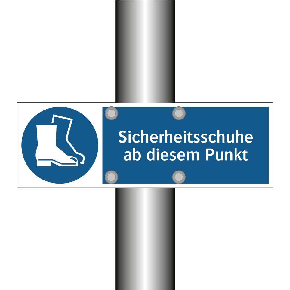 Sicherheitsschuhe ab diesem Punkt