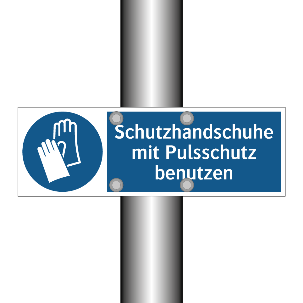 Schutzhandschuhe mit Pulsschutz benutzen