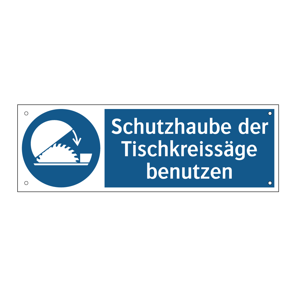 Schutzhaube der Tischkreissäge benutzen