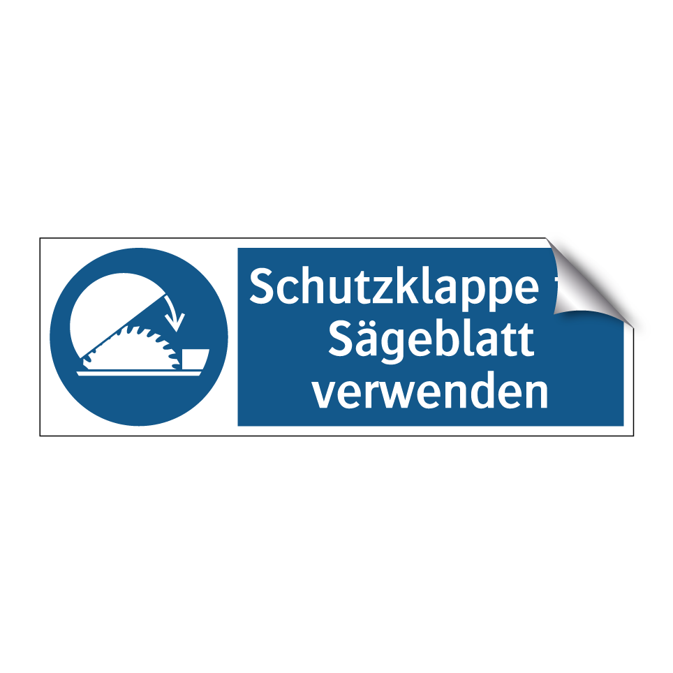 Schutzklappe für Sägeblatt verwenden