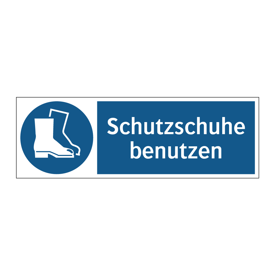 Schutzschuhe benutzen