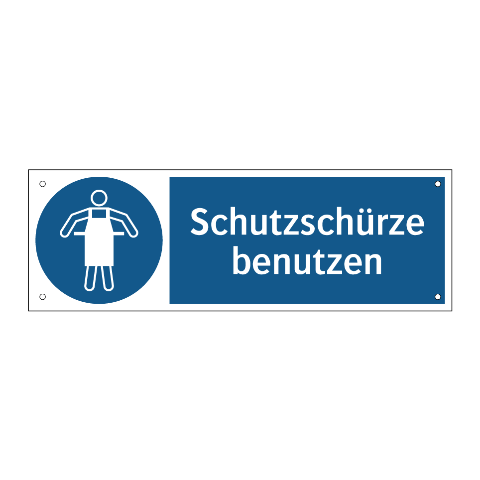 Schutzschürze benutzen