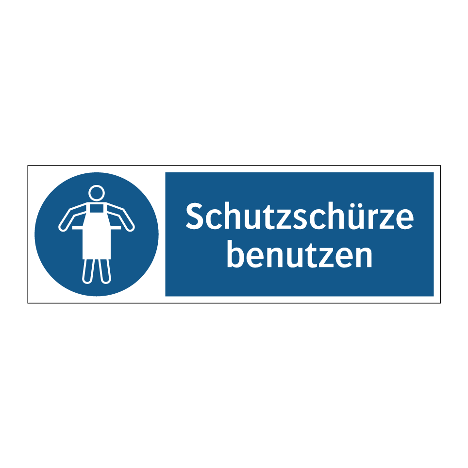 Schutzschürze benutzen