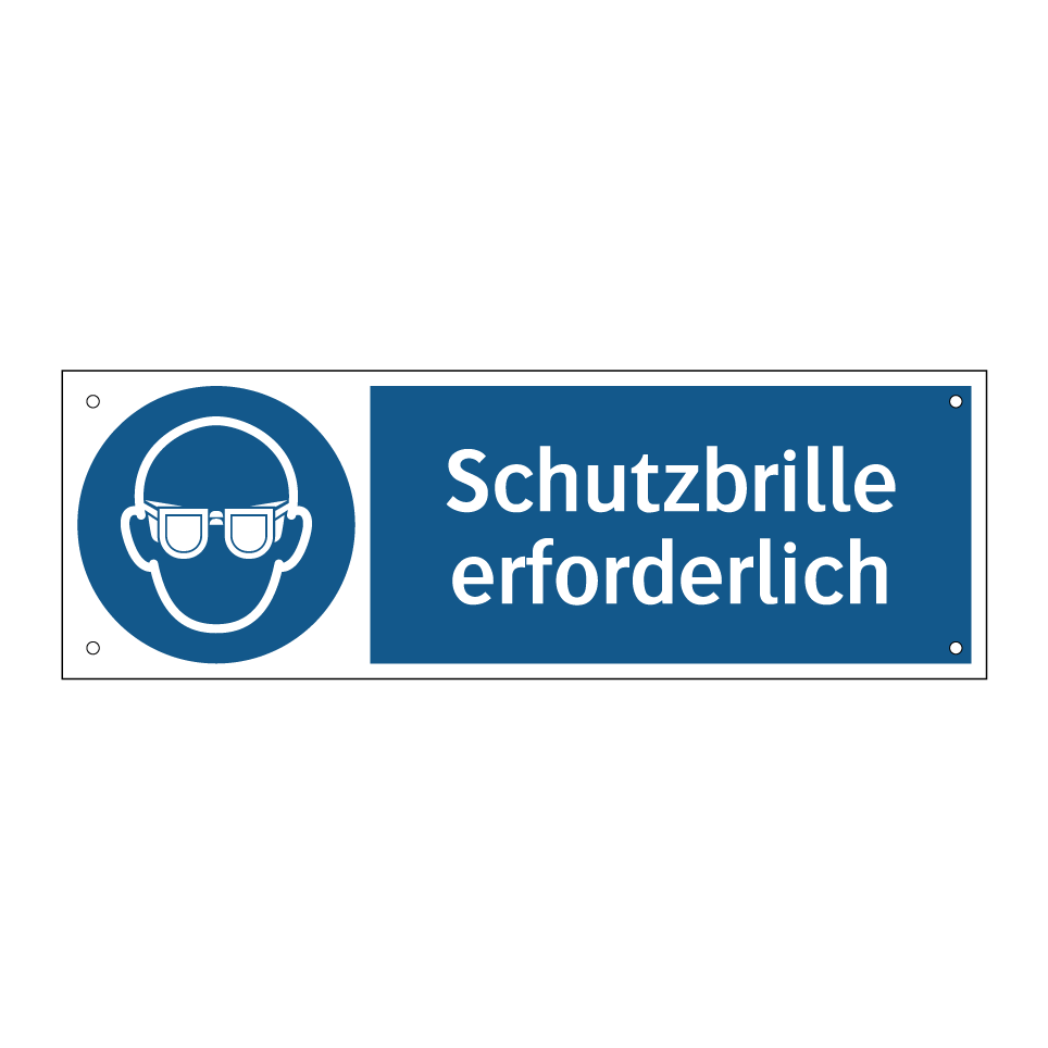 Schutzbrille erforderlich
