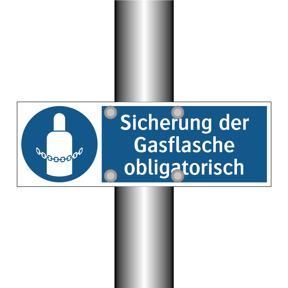 Sicherung der Gasflasche obligatorisch