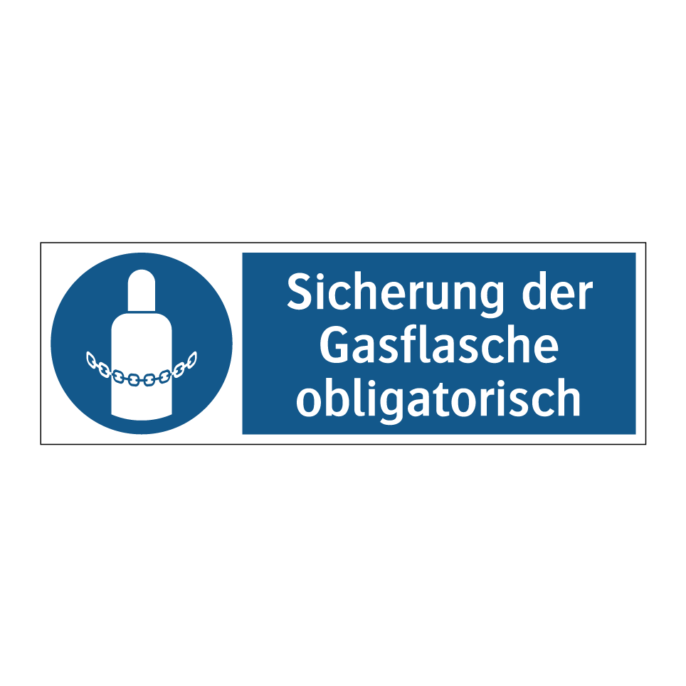 Sicherung der Gasflasche obligatorisch