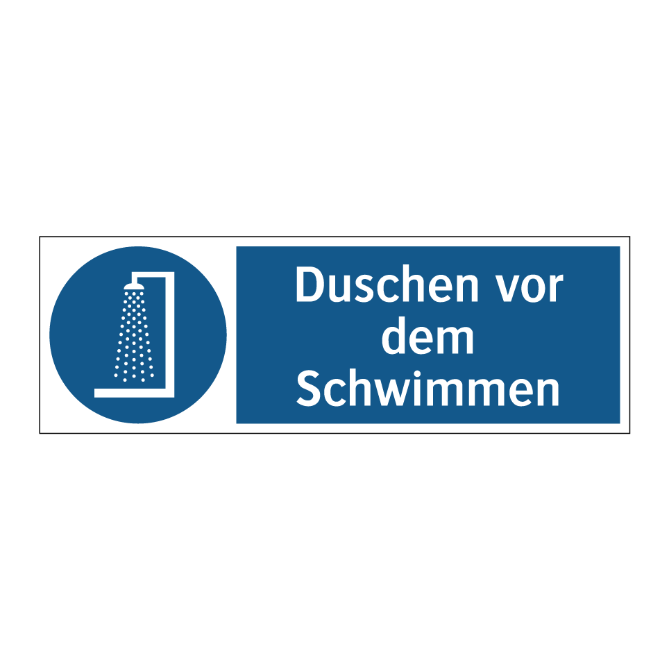 Duschen vor dem Schwimmen