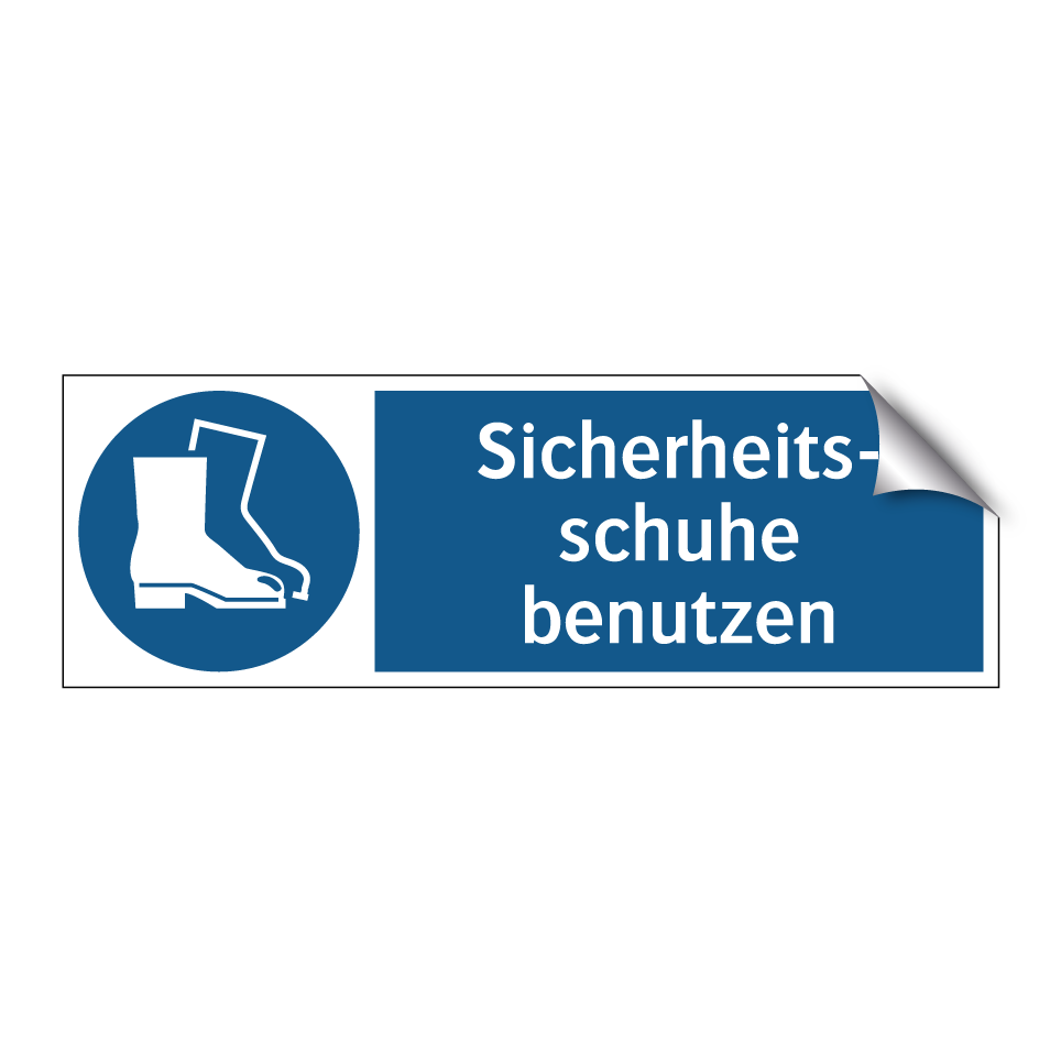 Sicherheits- schuhe benutzen