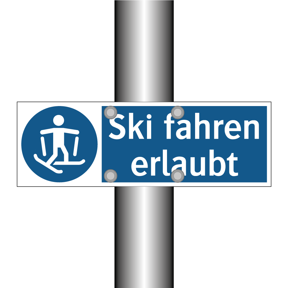 Ski fahren erlaubt
