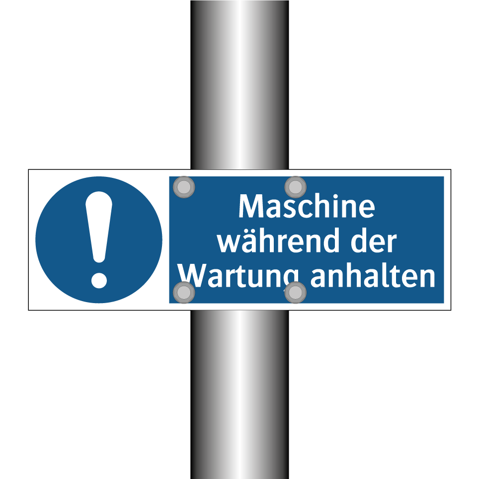 Maschine während der Wartung anhalten