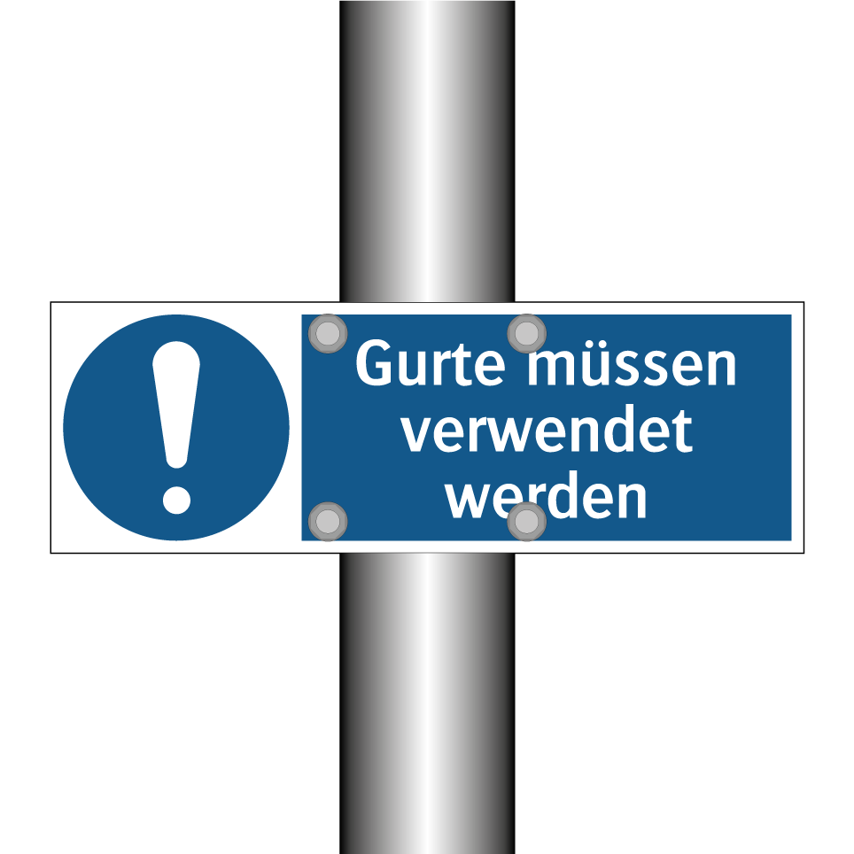 Gurte müssen verwendet werden