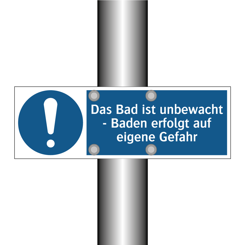 Das Bad ist unbewacht - Baden erfolgt auf eigene Gefahr