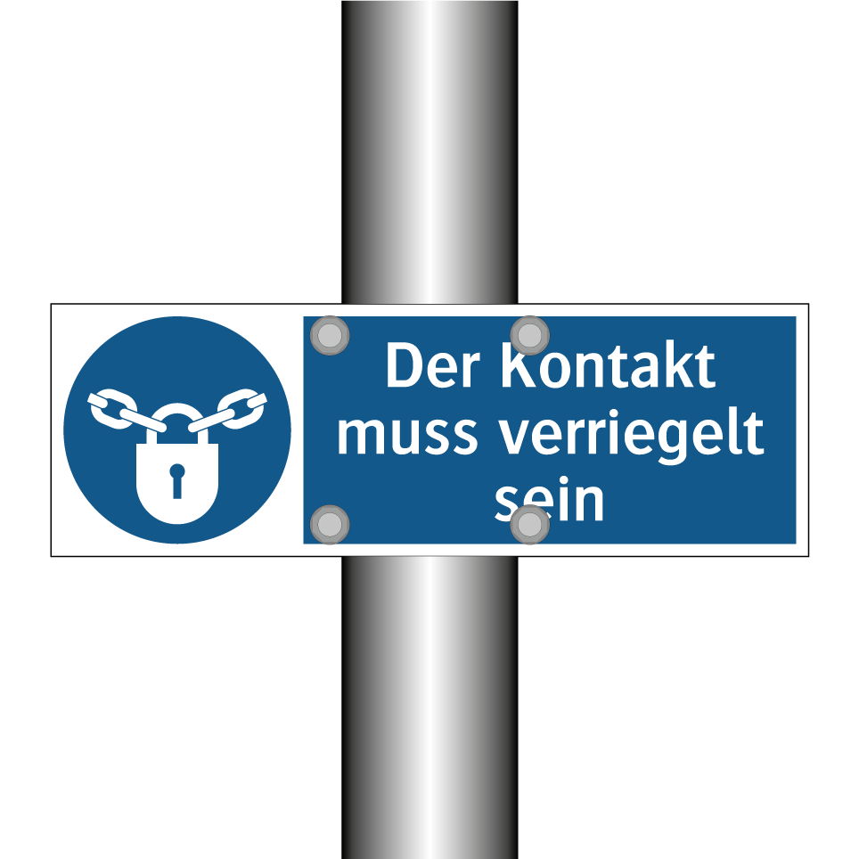 Der Kontakt muss verriegelt sein