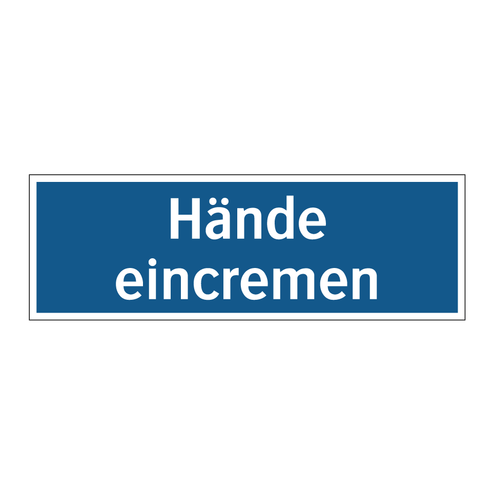 Hände eincremen
