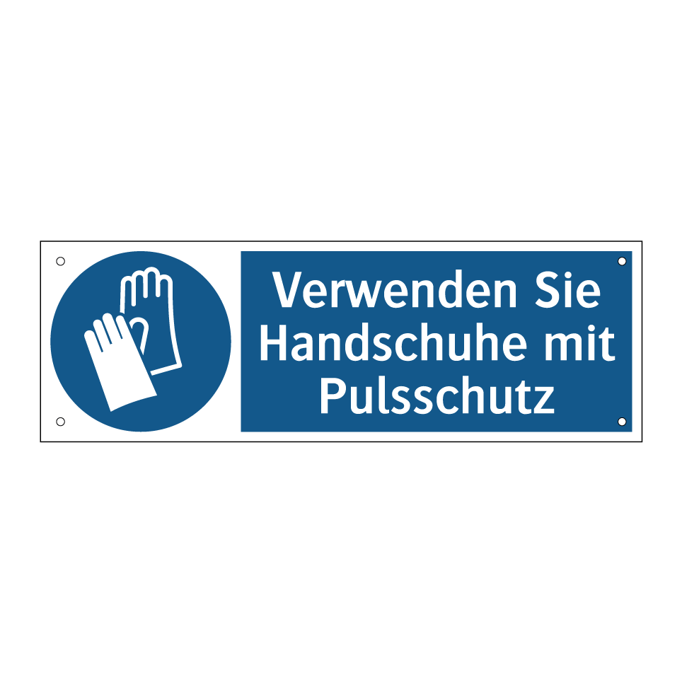 Verwenden Sie Handschuhe mit Pulsschutz