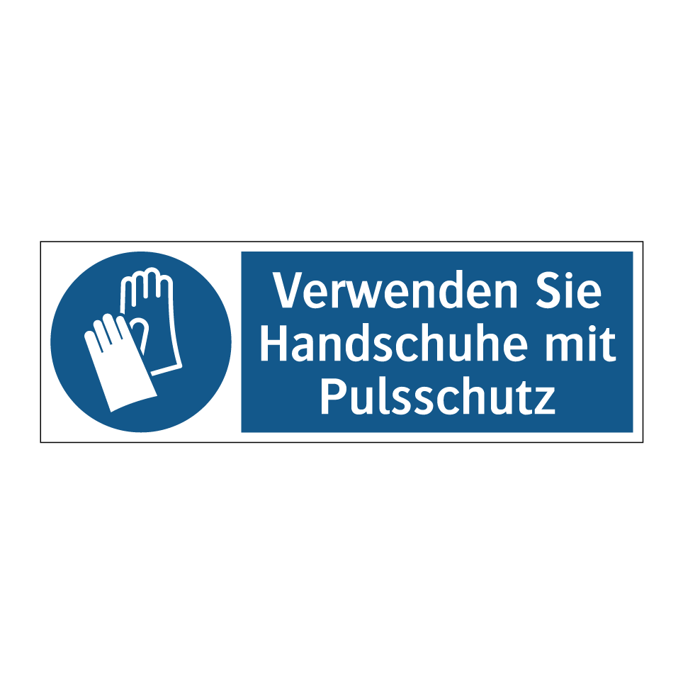 Verwenden Sie Handschuhe mit Pulsschutz