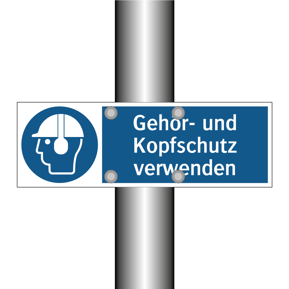 Gehör- und Kopfschutz verwenden