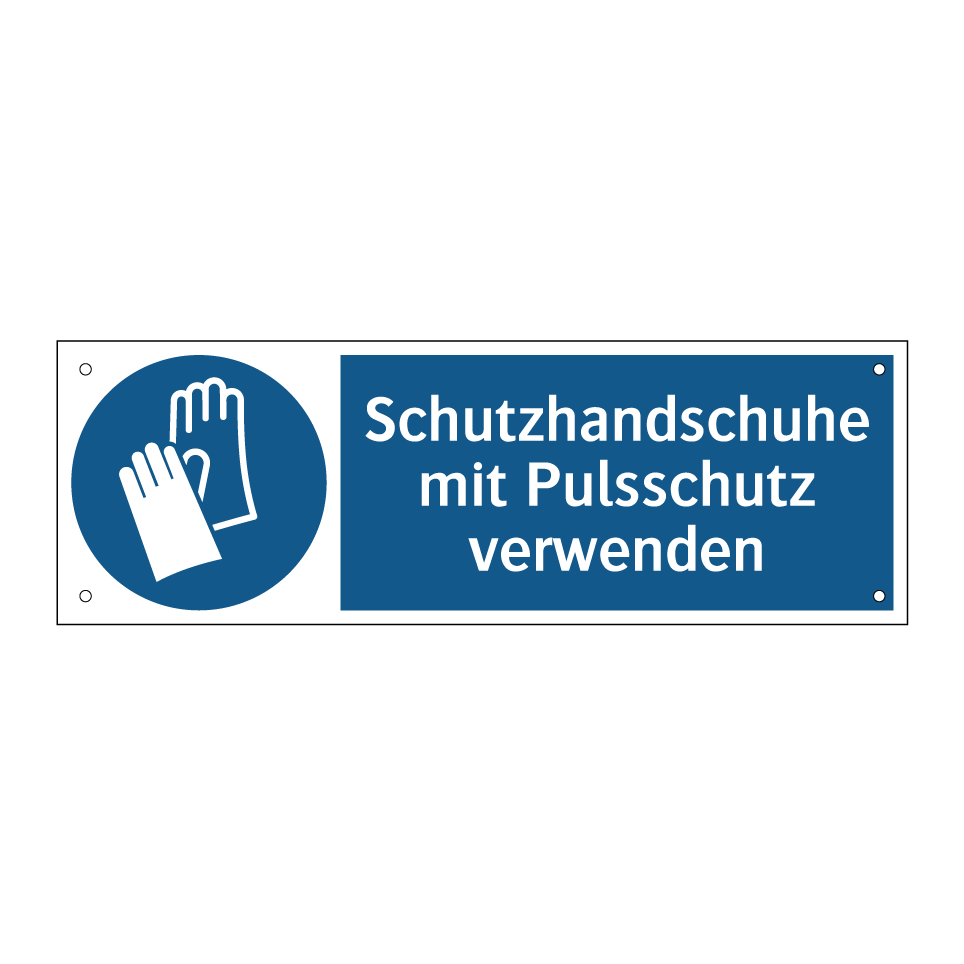 Schutzhandschuhe mit Pulsschutz verwenden
