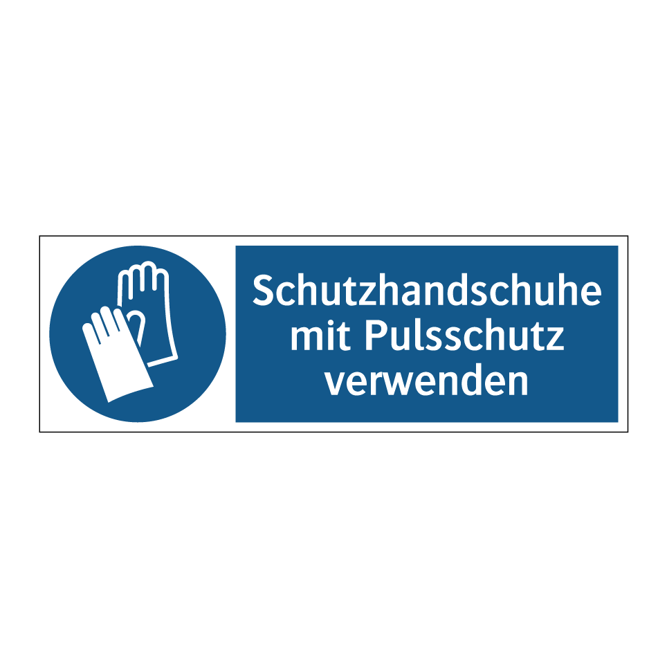 Schutzhandschuhe mit Pulsschutz verwenden