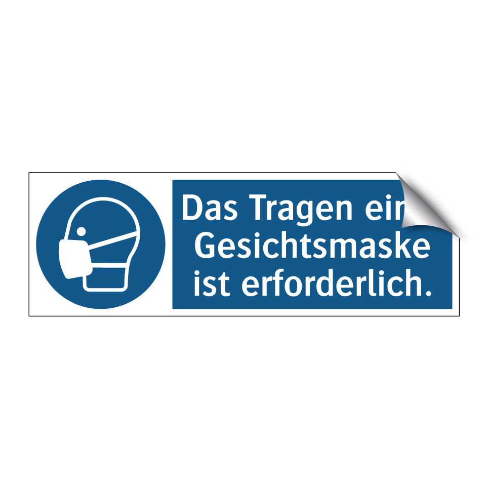 Das Tragen einer Gesichtsmaske ist erforderlich.