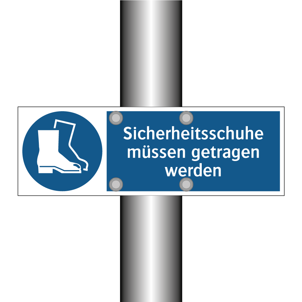 Sicherheitsschuhe müssen getragen werden