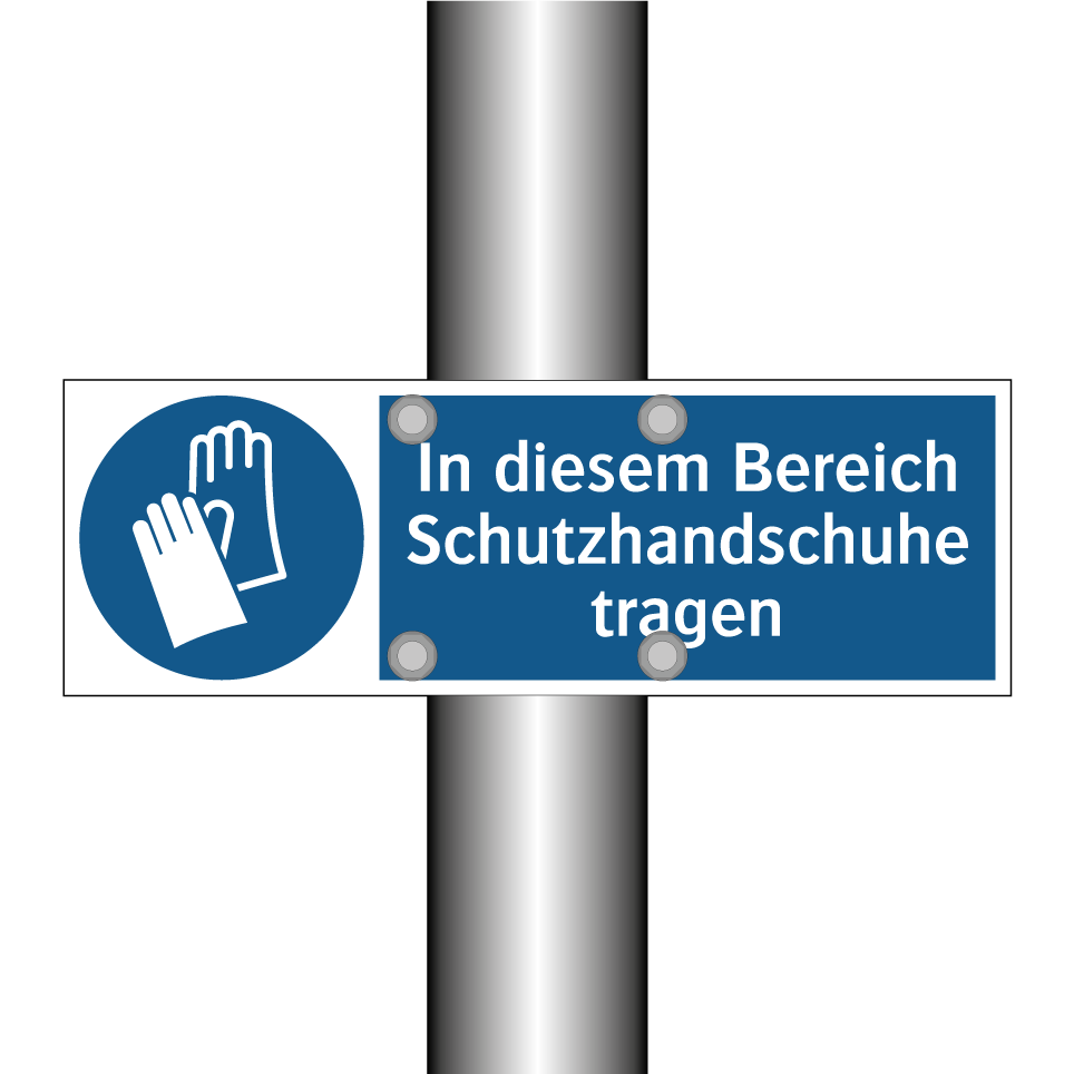 In diesem Bereich Schutzhandschuhe tragen
