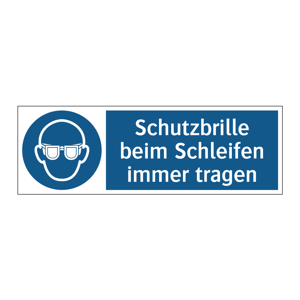 Schutzbrille beim Schleifen immer tragen