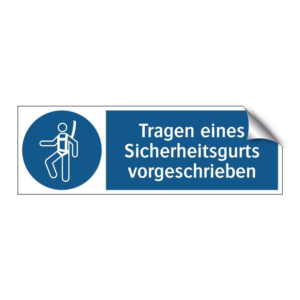 Tragen eines Sicherheitsgurts vorgeschrieben