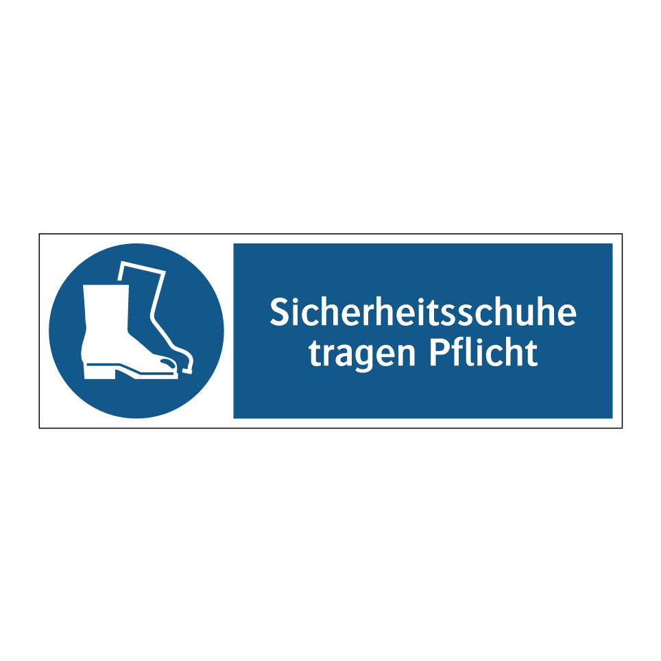 Sicherheitsschuhe tragen Pflicht