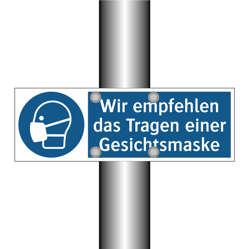 Wir empfehlen das Tragen einer Gesichtsmaske