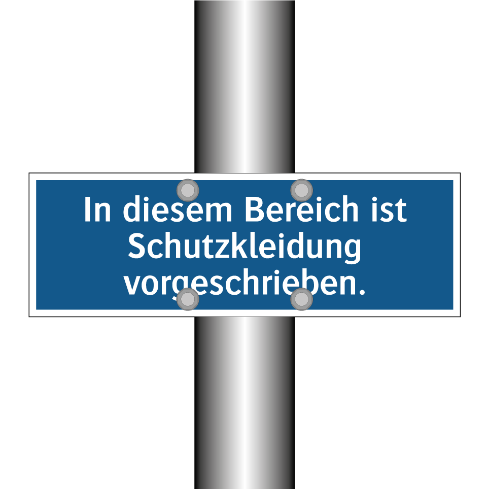 In diesem Bereich ist Schutzkleidung vorgeschrieben.