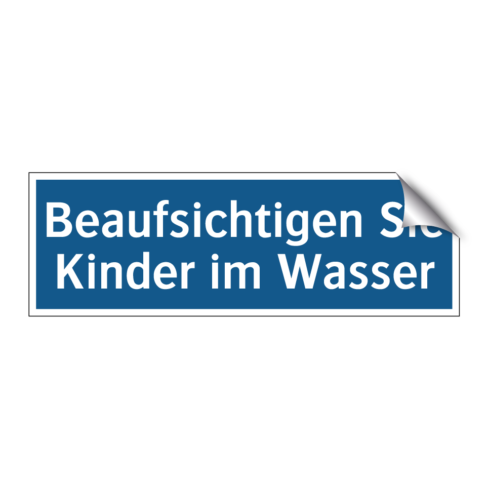 Beaufsichtigen Sie Kinder im Wasser