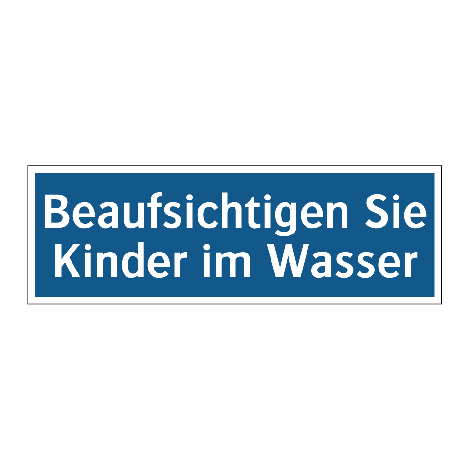 Beaufsichtigen Sie Kinder im Wasser