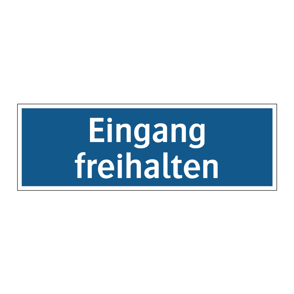 Eingang freihalten