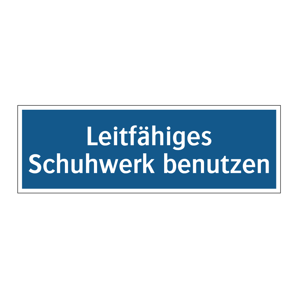 Leitfähiges Schuhwerk benutzen