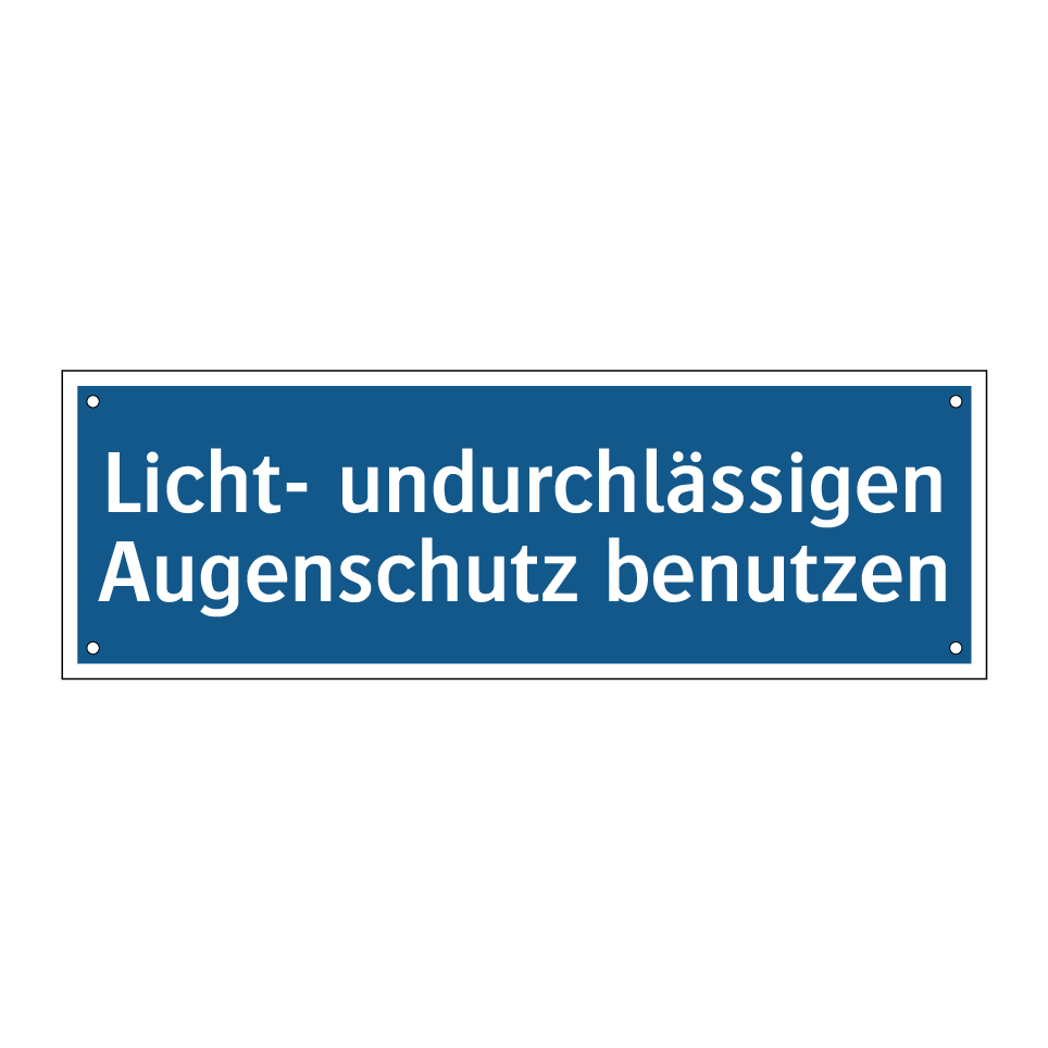 Licht- undurchlässigen Augenschutz benutzen