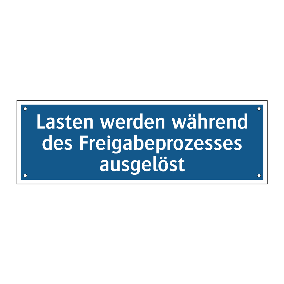 Lasten werden während des Freigabeprozesses ausgelöst