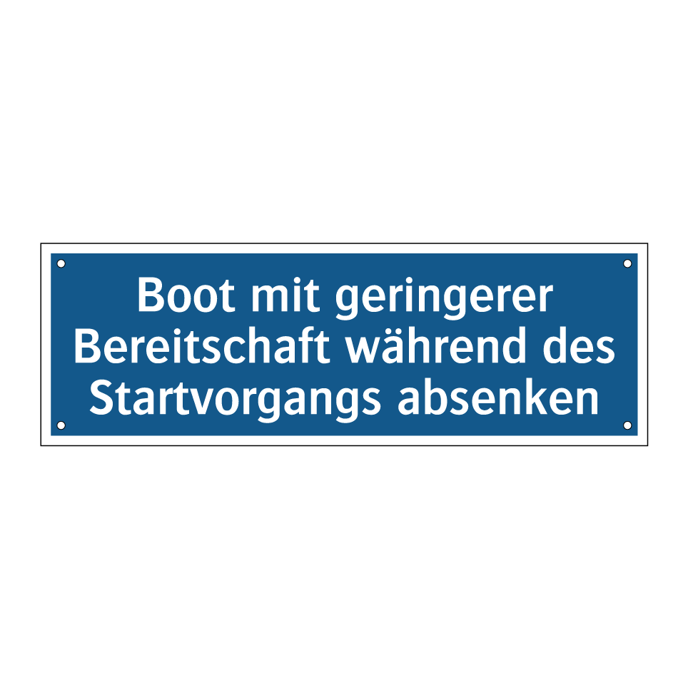 Boot mit geringerer Bereitschaft während des Startvorgangs absenken