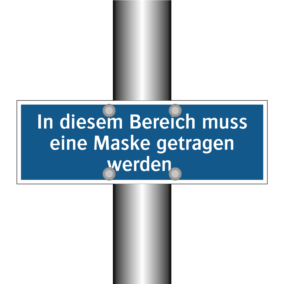 In diesem Bereich muss eine Maske getragen werden.