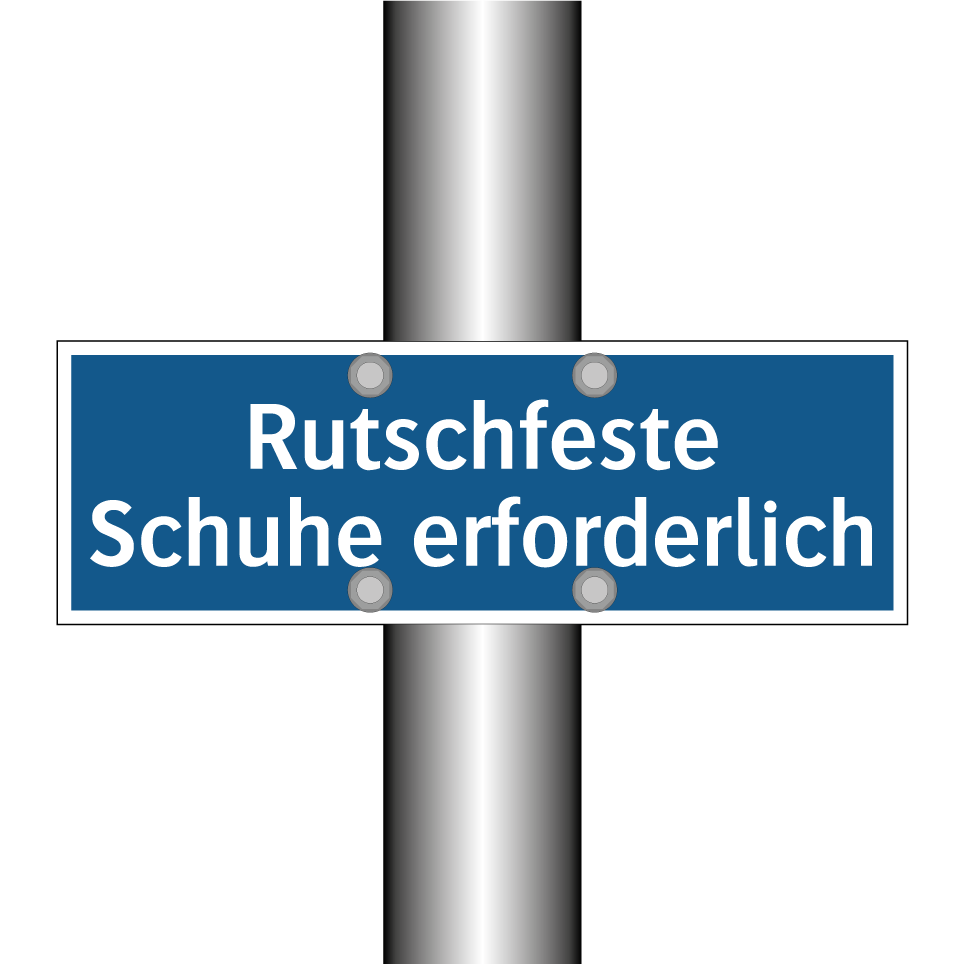 Rutschfeste Schuhe erforderlich