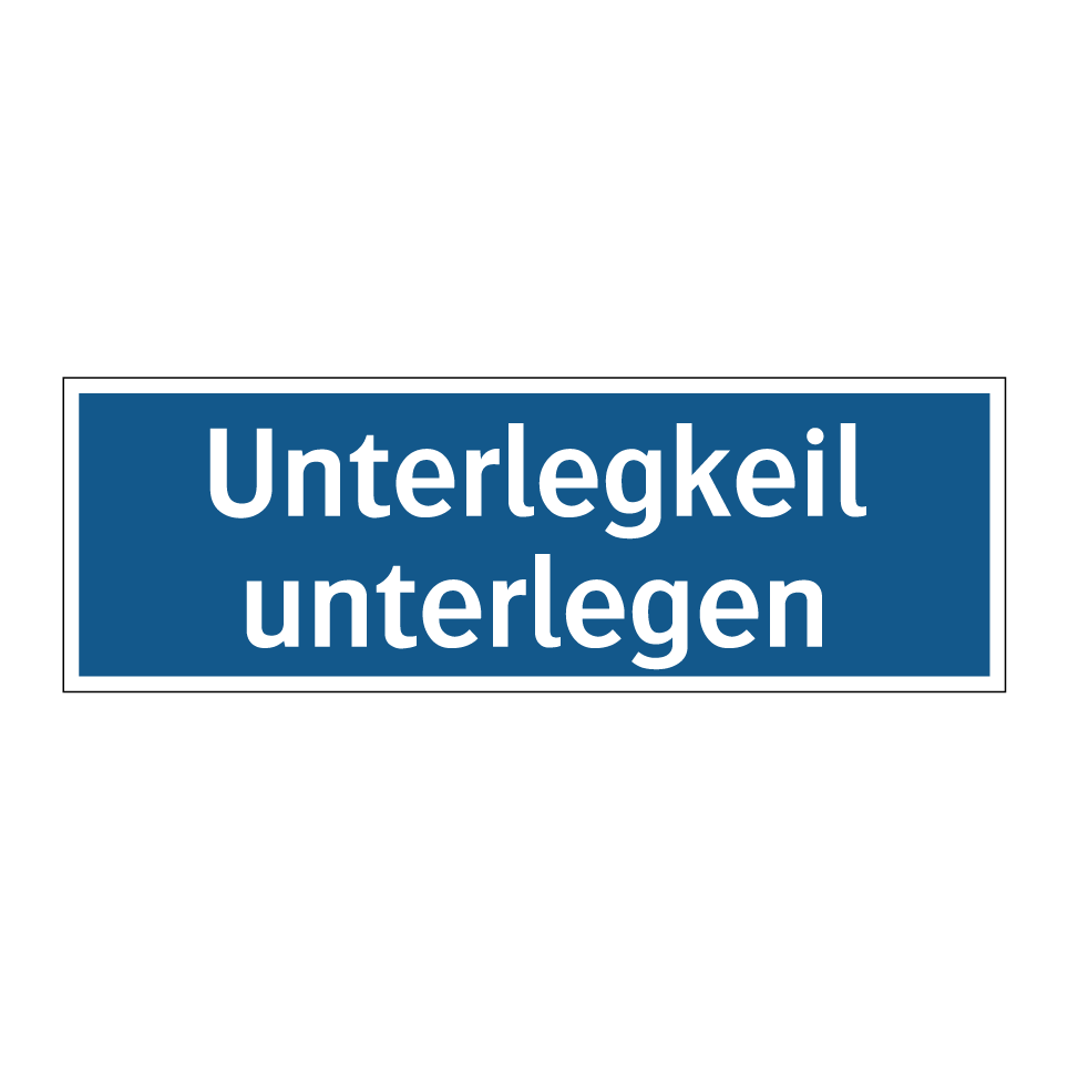 Unterlegkeil unterlegen
