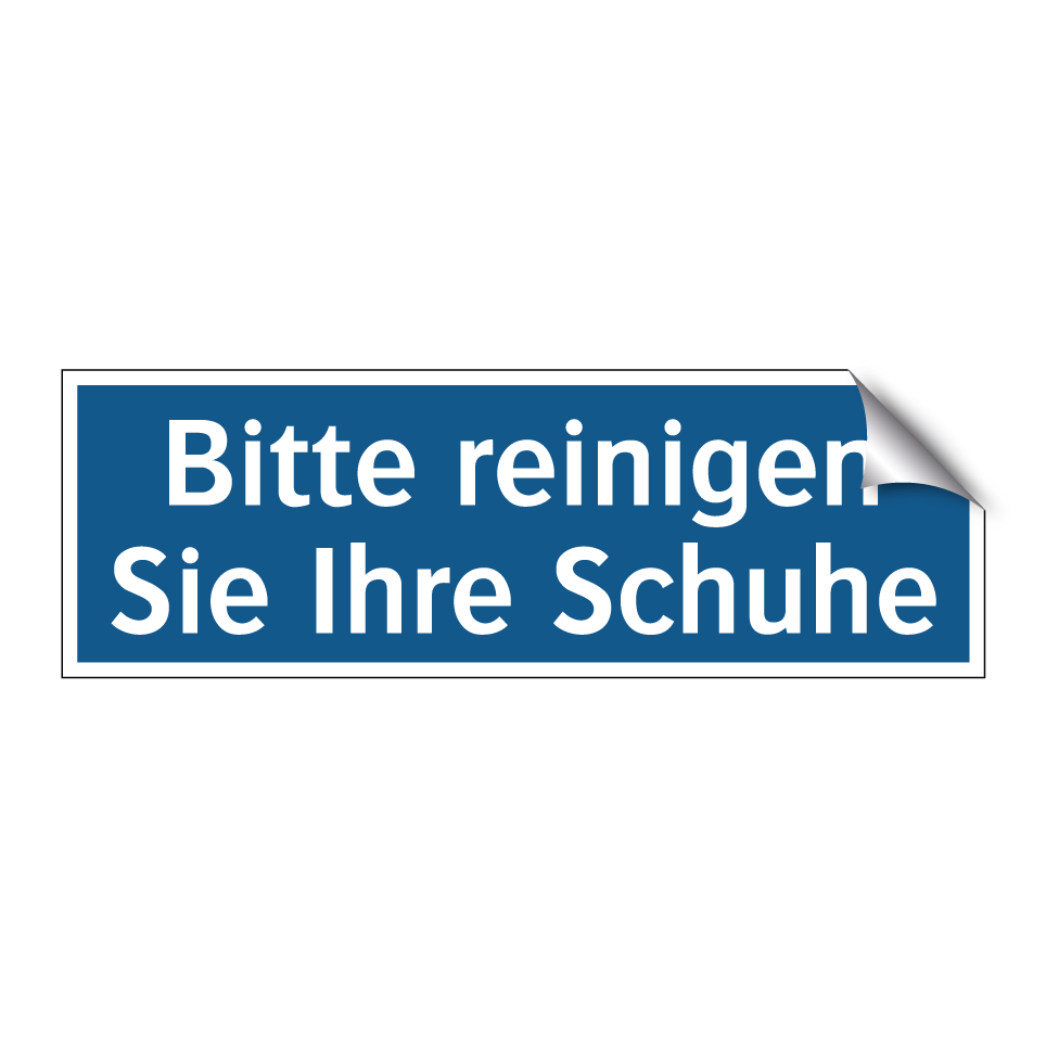 Bitte reinigen Sie Ihre Schuhe