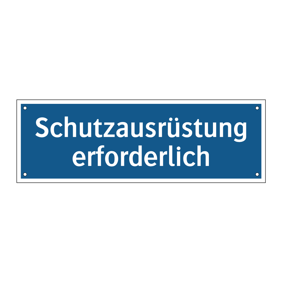 Schutzausrüstung erforderlich
