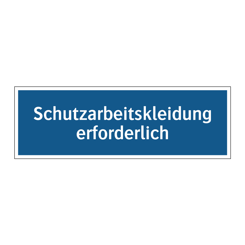 Schutzarbeitskleidung erforderlich