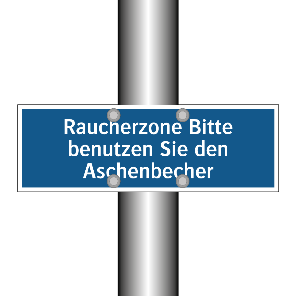 Raucherzone Bitte benutzen Sie den Aschenbecher