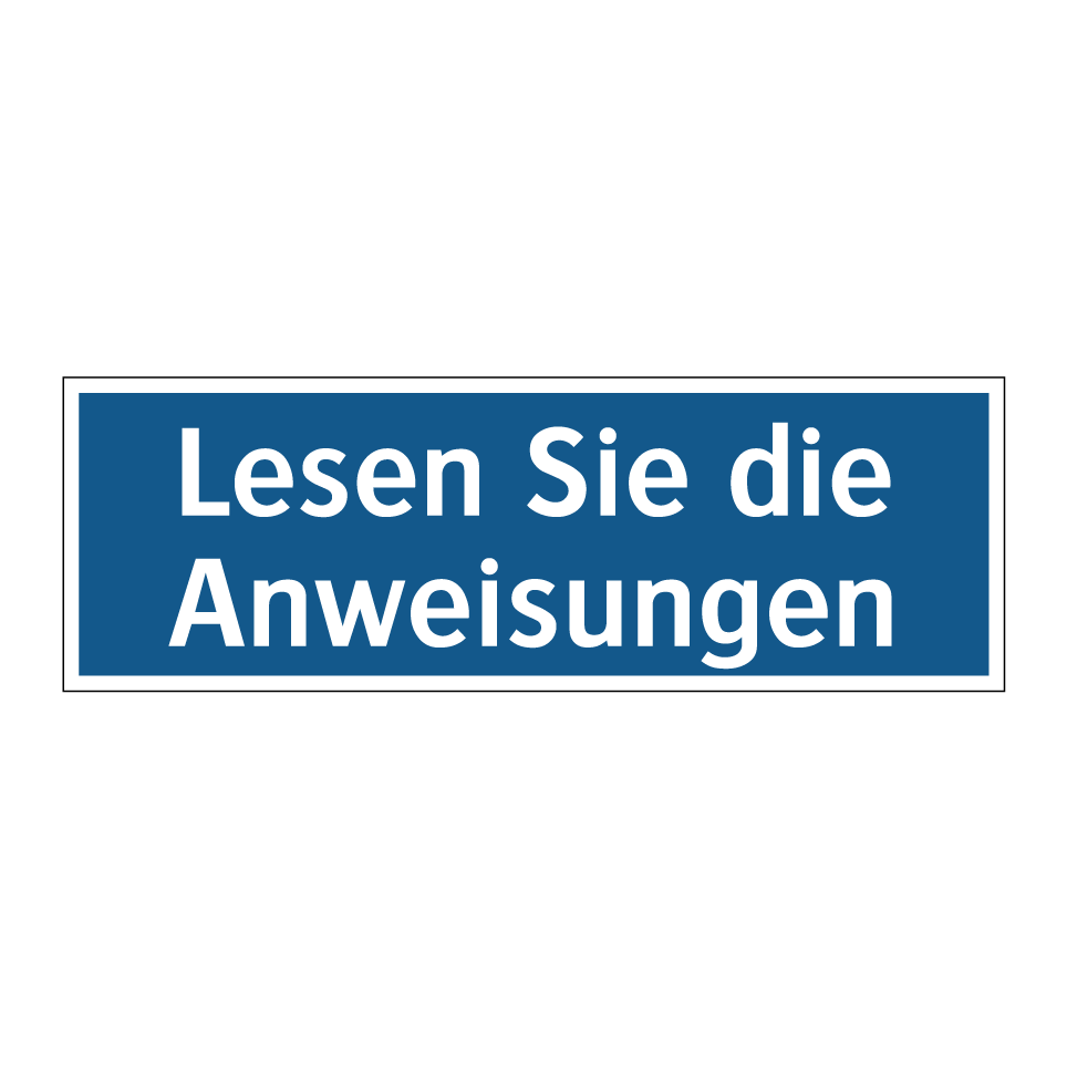 Lesen Sie die Anweisungen