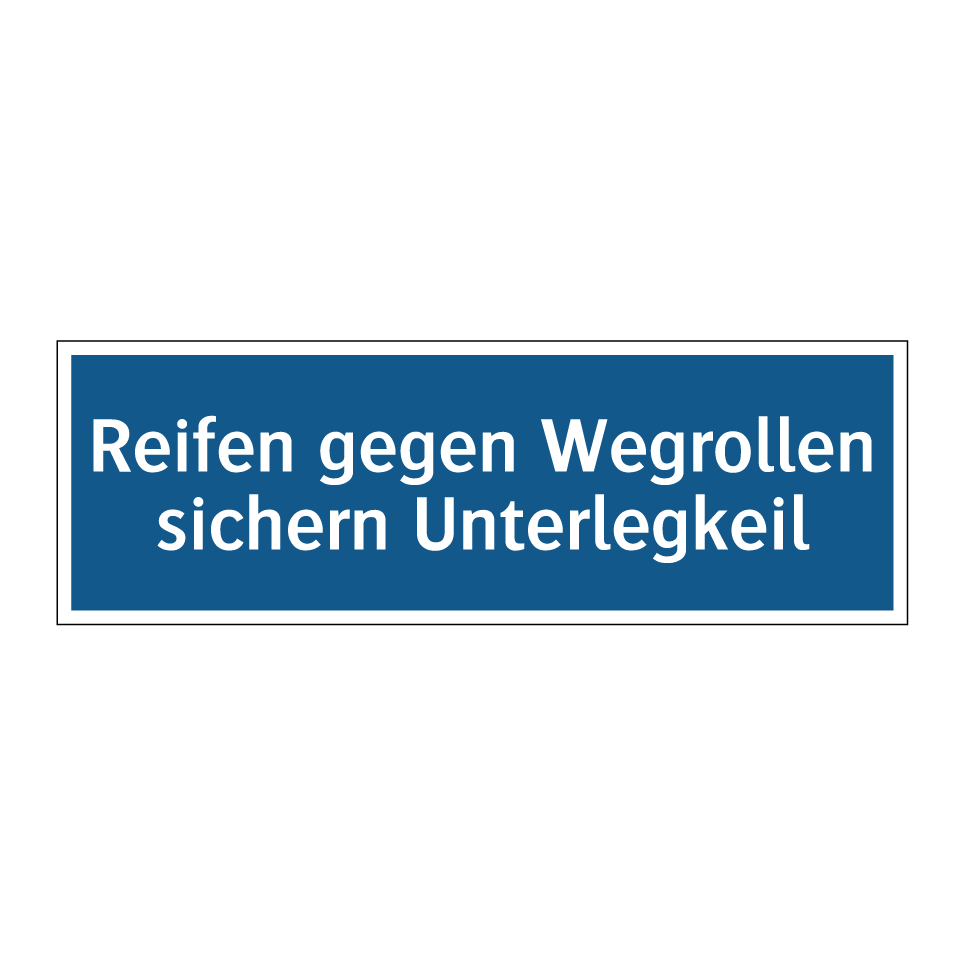 Reifen gegen Wegrollen sichern Unterlegkeil
