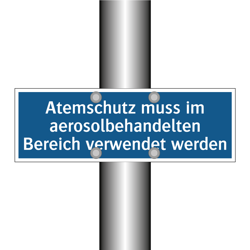 Atemschutz muss im aerosolbehandelten Bereich verwendet werden