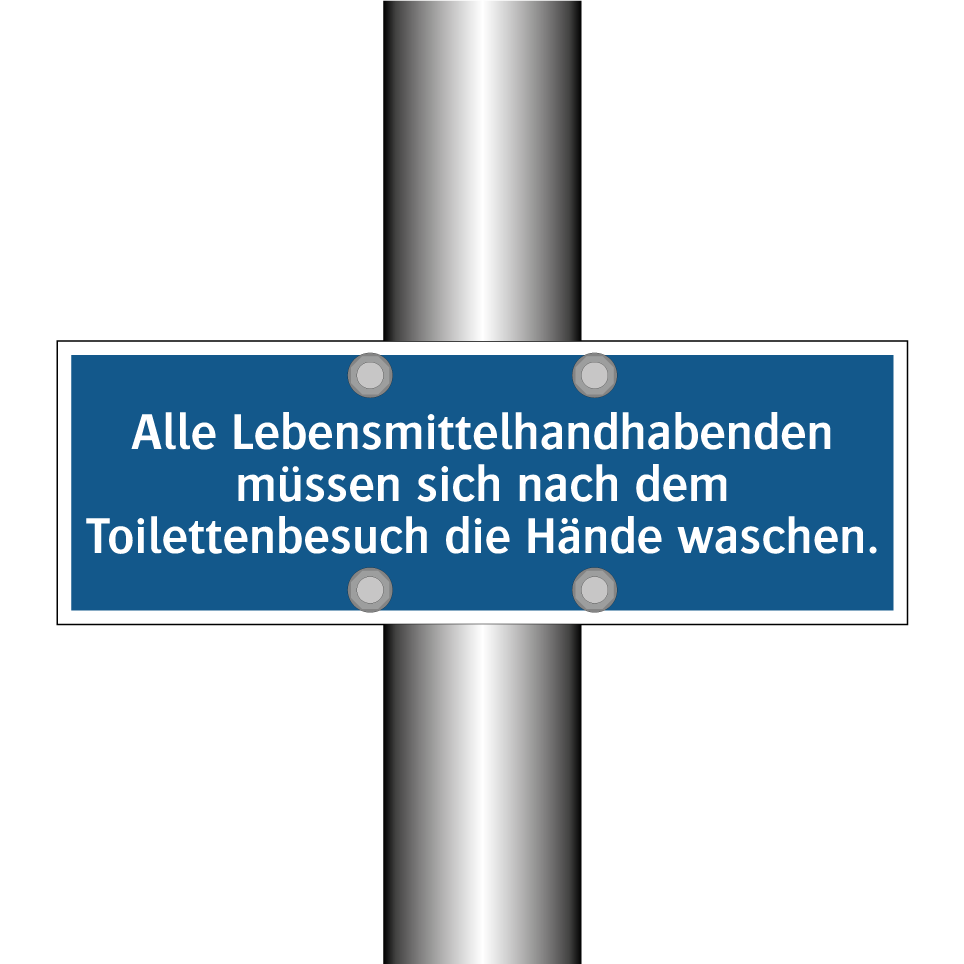 Alle Lebensmittelhandhabenden müssen sich nach dem Toilettenbesuch die Hände waschen.